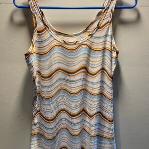 No Boundaries Cream and Brown Fitted Sleeveless Tank Top